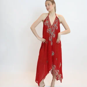Vestido joya rojo 090