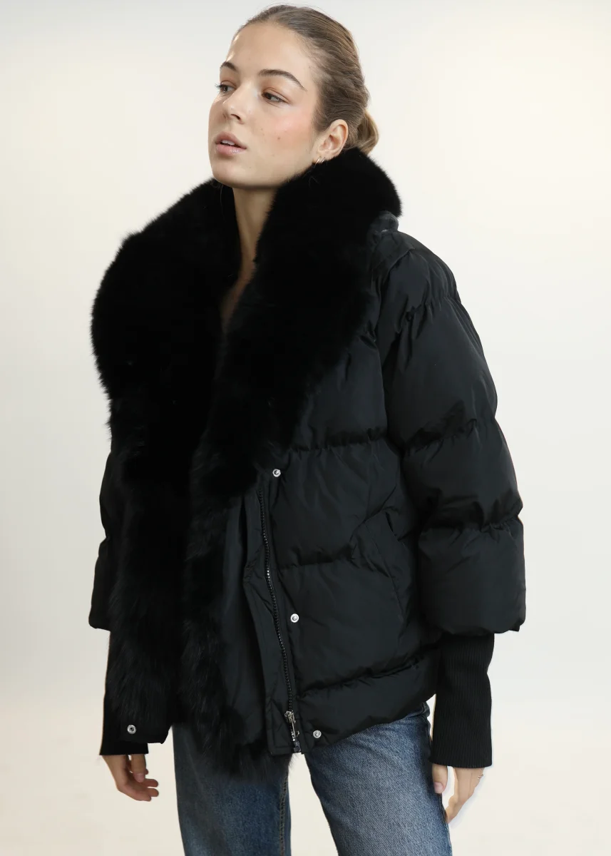 Abrigo BROOKLYN total black - Imagen 7