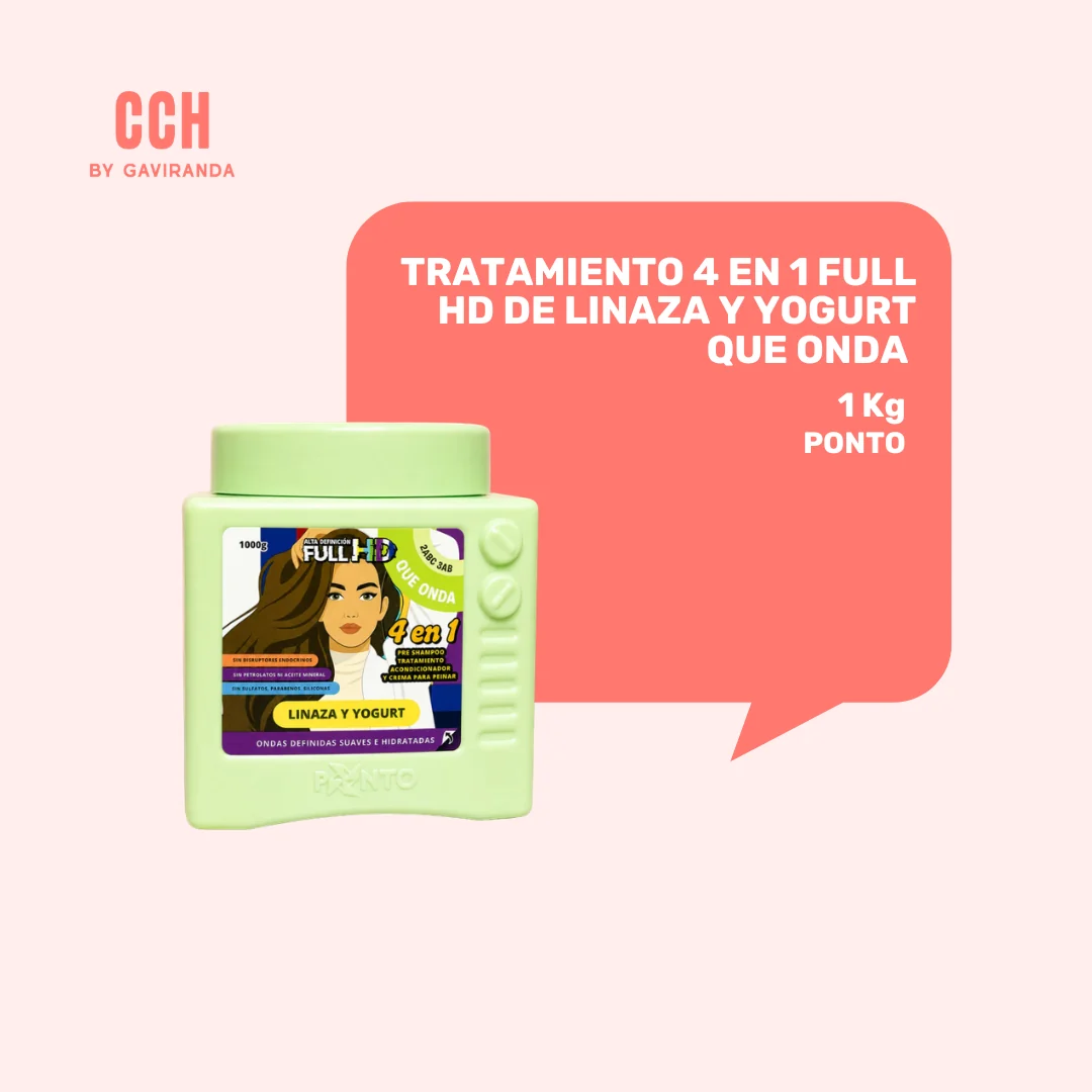 Tratamiento 4 en 1 Full HD Linaza y Yogurt Que Onda Ponto 1 Kilo - Nutrición/ textura ligera