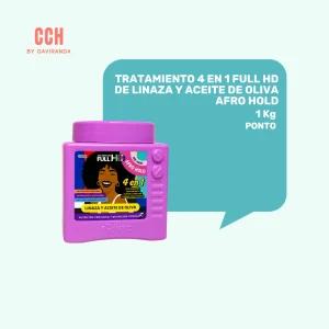 Tratamiento 4 en 1 Full HD Linaza y Aceite de Oliva AFRO HOLD ponto  1 Kilo - Nutrición /textura Pesada