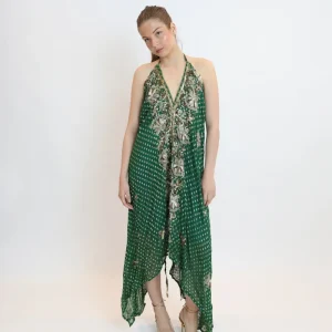 Vestido joya verde 077