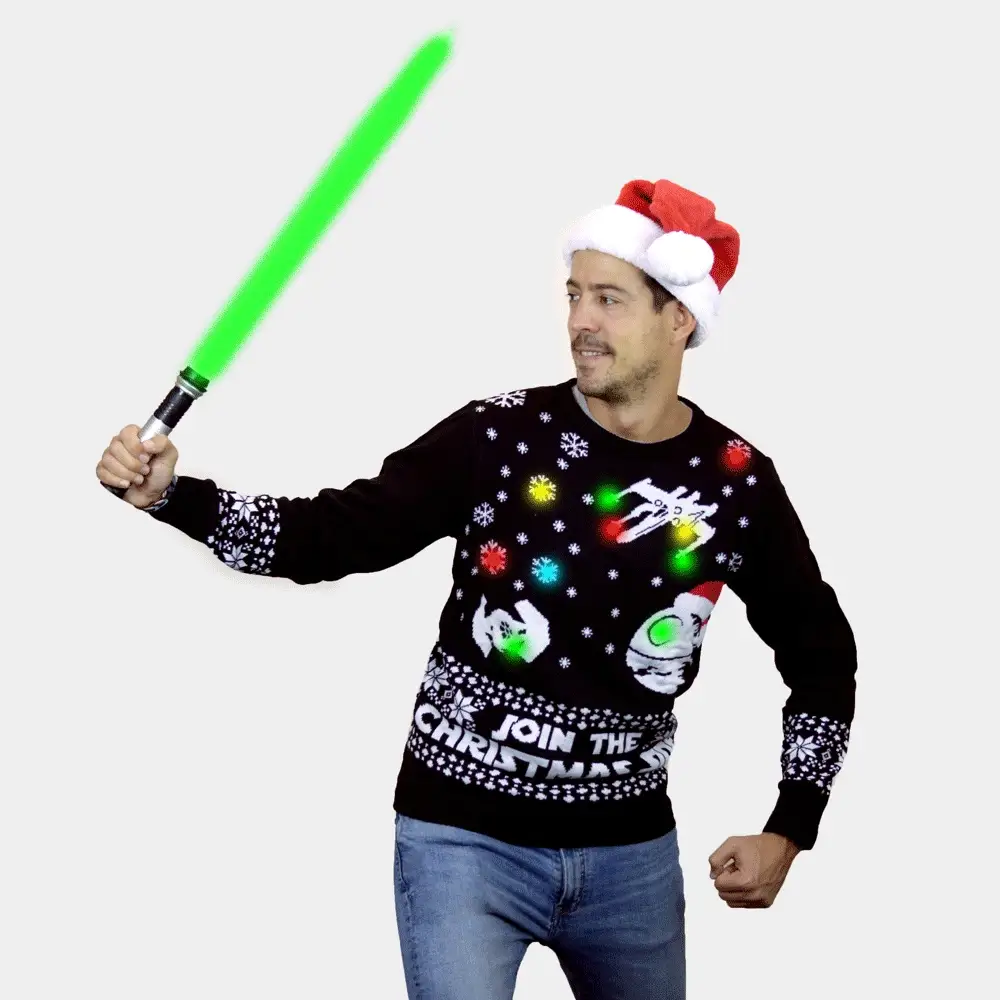 Jersey de Navidad con Luces LED para Hombre Join the Christmas Side - Imagen 2