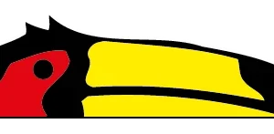 Logo Valk Toekan zuidas ton sur ton wit - G · Gecentreerd op de rug