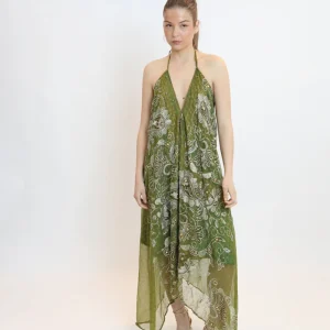 Vestido joya verde 062