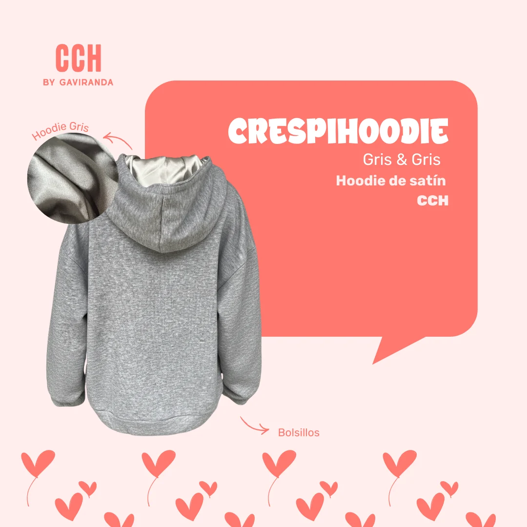 Crespi Hoodie Sin Cremallera - Capota en satin - Imagen 4