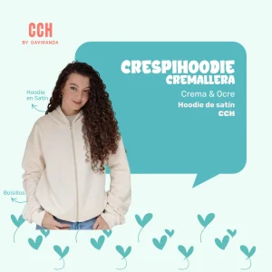 Crespi Hoodie con Cremallera - Capota en Satín