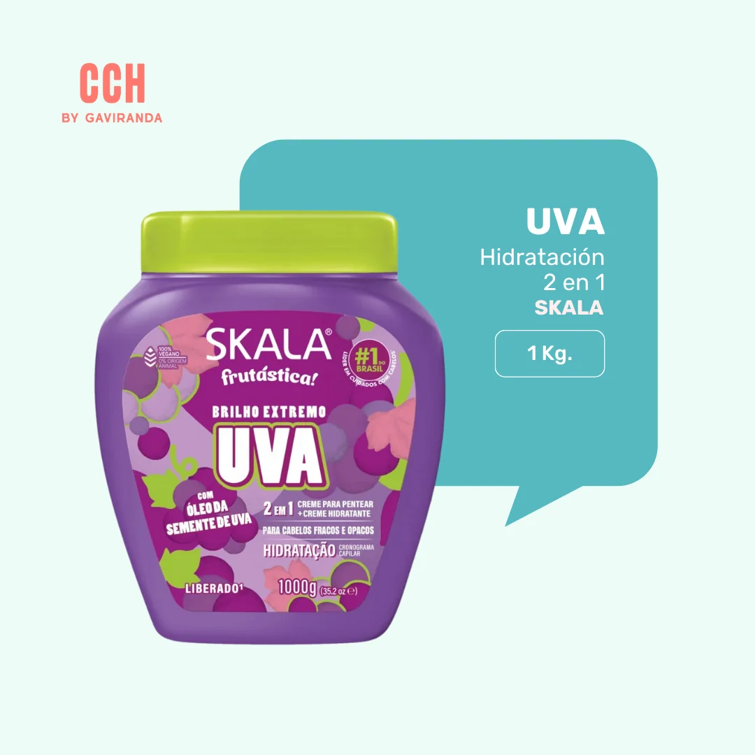Tratamiento 3 en 1 skala frutástica (grape) uva 1 Kilo - Hidratación/ textura media