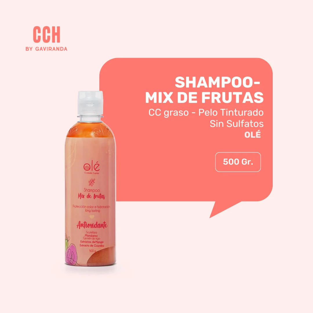 Shampoo Olé Mix de Frutas 500 ml - CC graso / puntas secas - Imagen 2