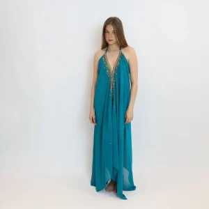 Vestido joya azul 047