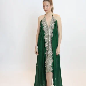 Vestido joya verde 060