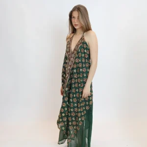 Vestido joya verde 032