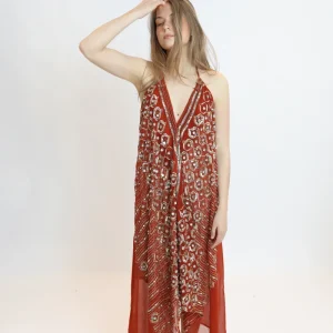 Vestido joya naranja 011