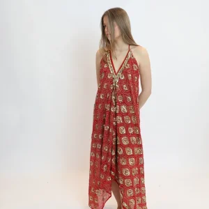 Vestido joya naranja 017