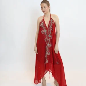 Vestido joya rojo 084
