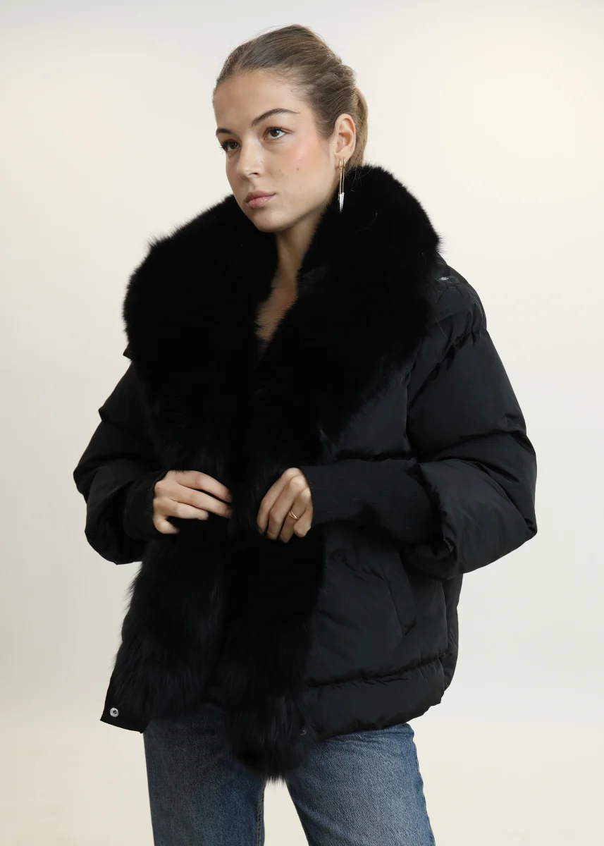 Abrigo BROOKLYN total black - Imagen 8
