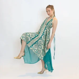 Vestido joya turquesa 063