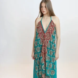 Vestido joya turquesa 034