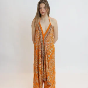 Vestido joya naranja 166