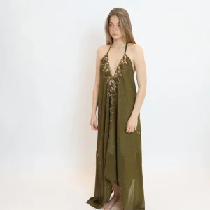 Vestido joya marrón 025