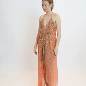 Vestido joya naranja 081
