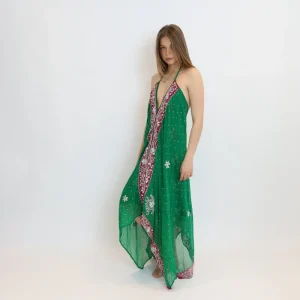 Vestido joya verde 045