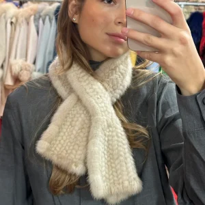 Mini cuello de visón (blanco)