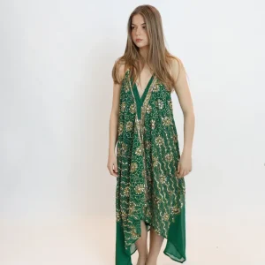 Vestido joya verde 029