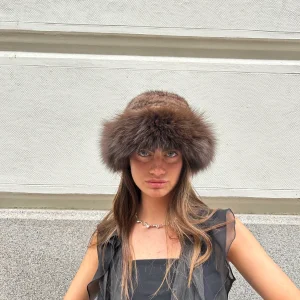 Gorro godiva de visón y zorro