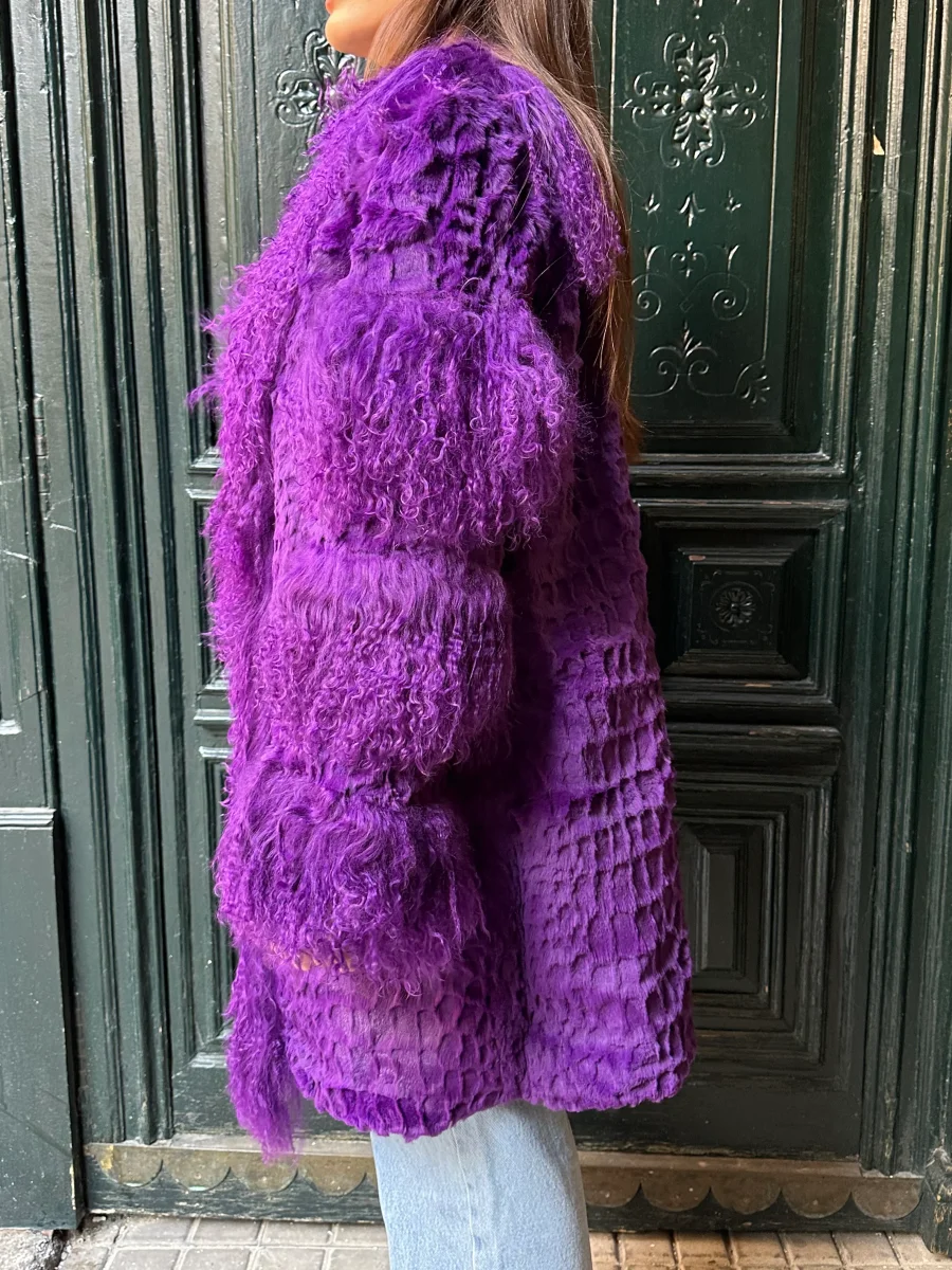 Abrigo salvaje morado - Imagen 5