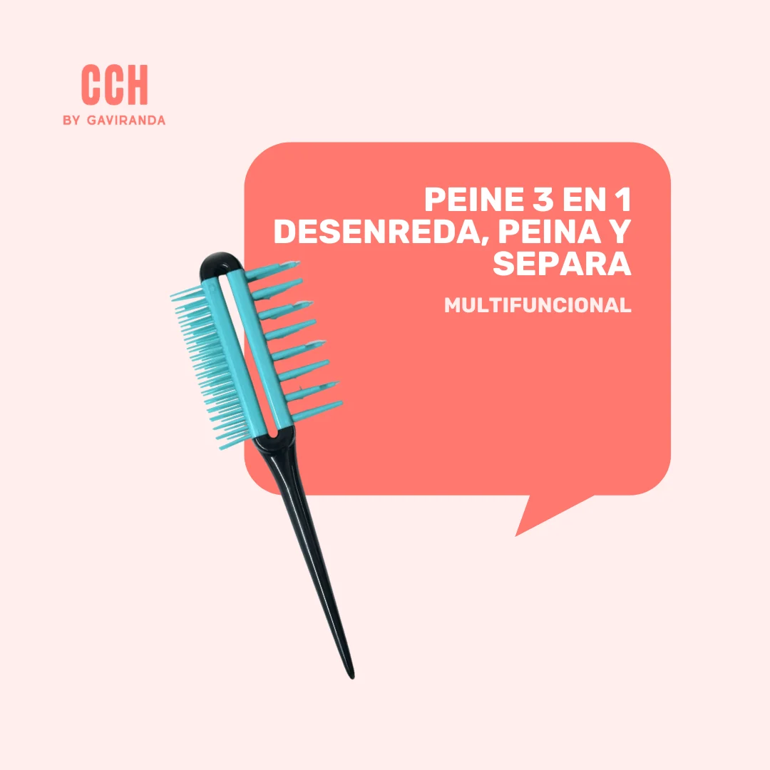 PEINE 3 EN 1 DESENREDA, PEINA Y SEPARA / define-desenreda-separa - Imagen 2