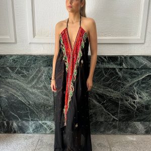 Vestido negro joya 304