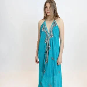 Vestido joya azul 023
