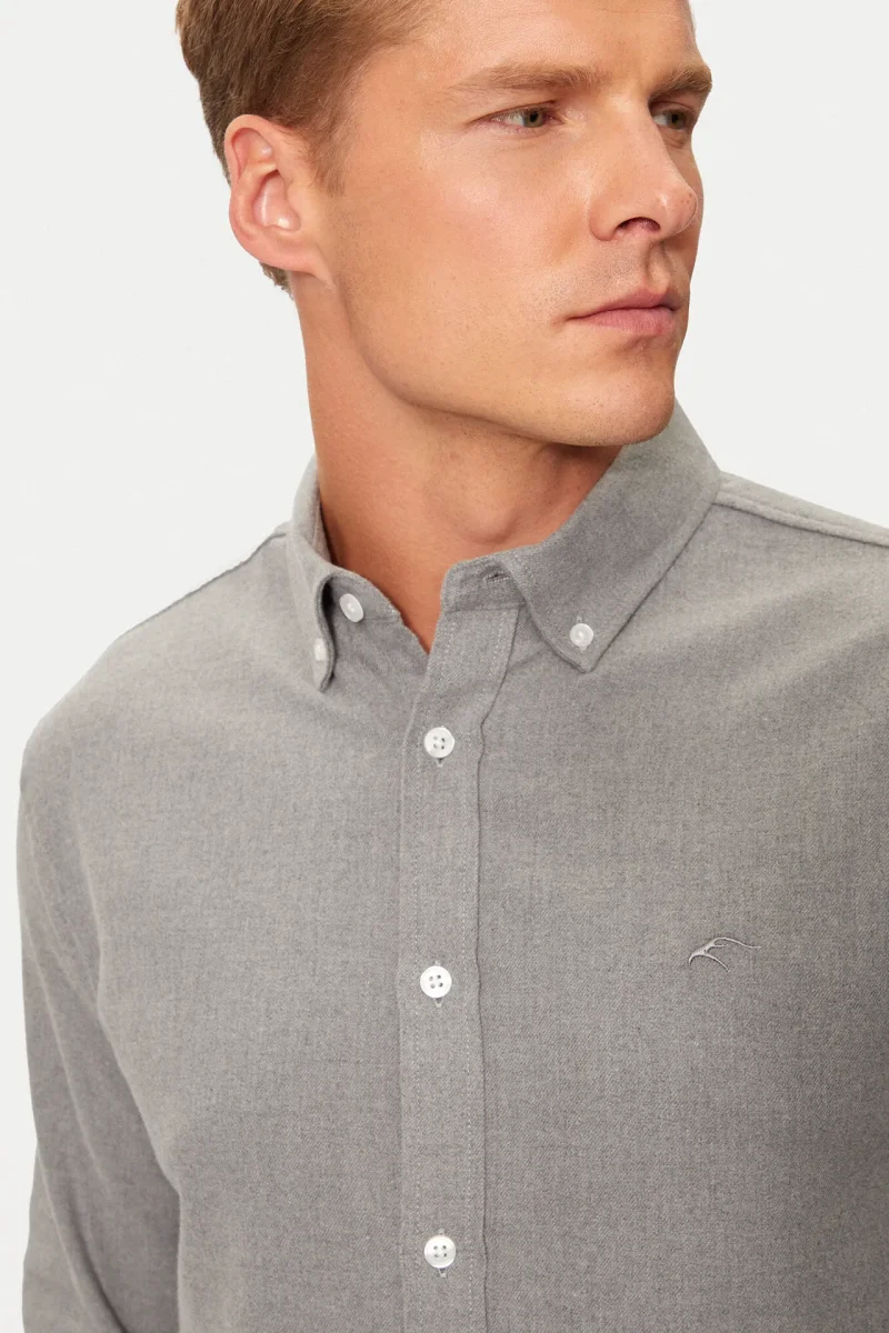 Camisa Gris Lisa - Imagen 4