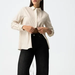 Camisa Rayas Beige