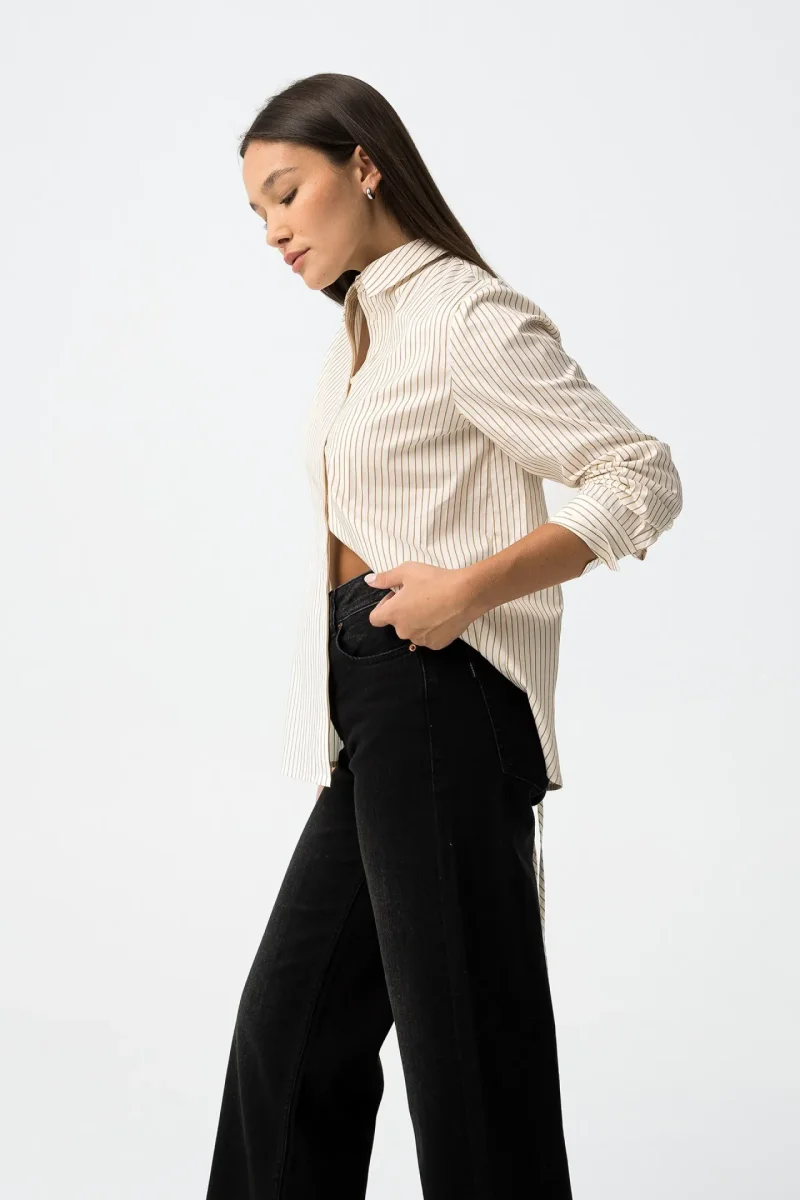 Camisa Rayas Beige - Imagen 4