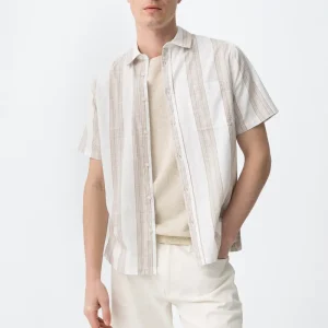 Camisa Rayas Manga Corta