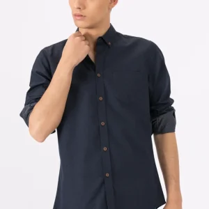 Camisa Topitos Azul Marino