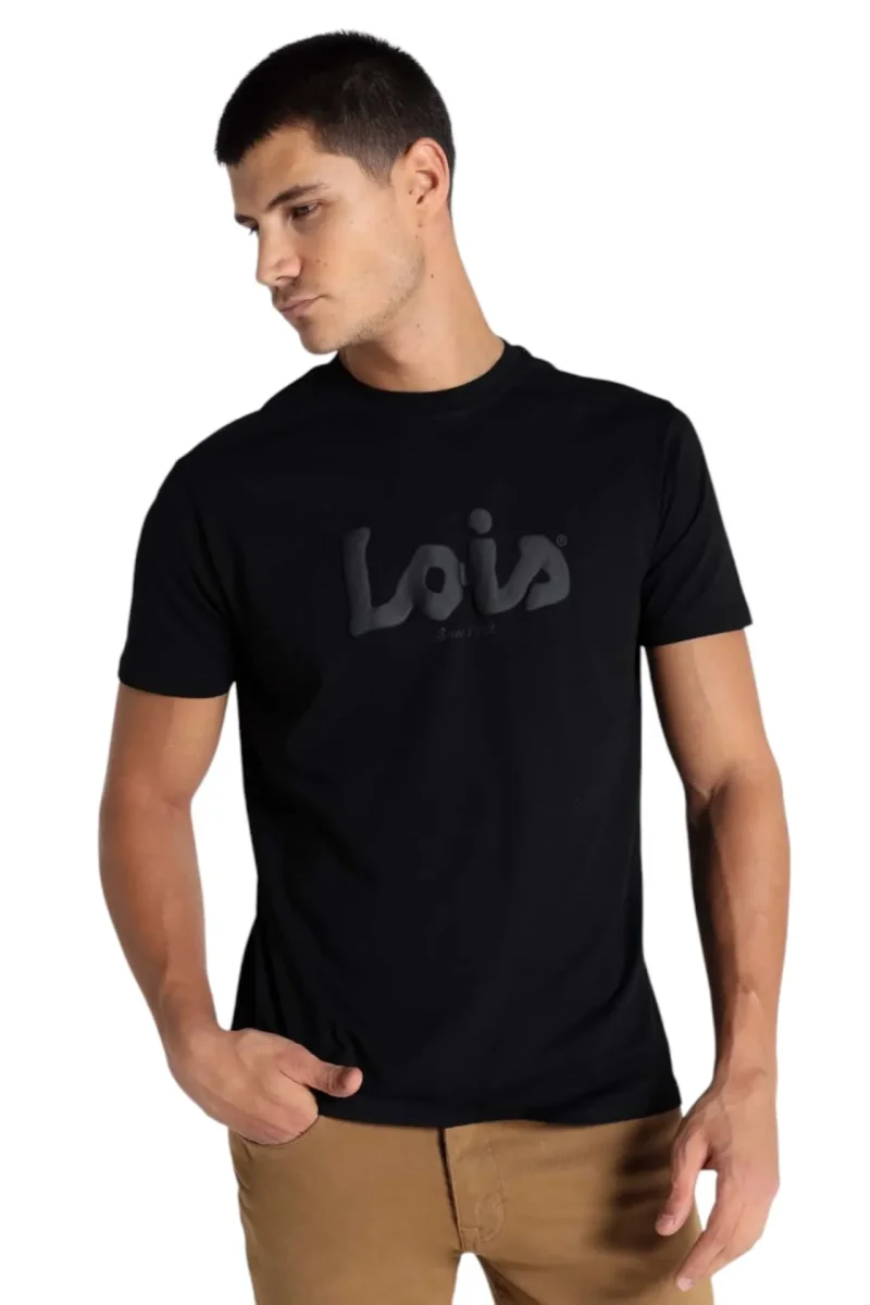 Camiseta Classic Lois Jeans Negra - Imagen 3