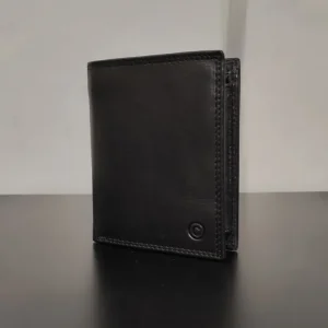 Billetero Tarjetero Monedero Piel Negro