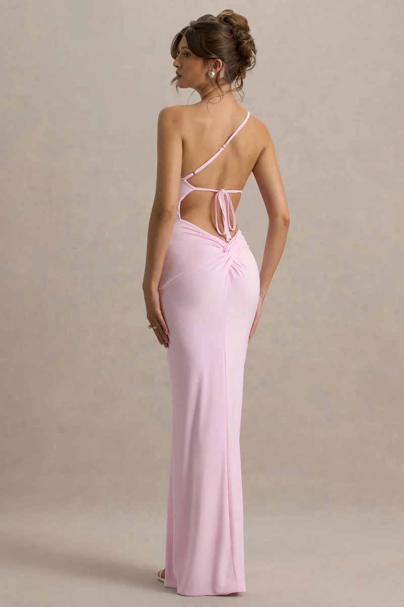 Dressing Up | Vestido Largo Rosa asimétrico con espalda descubierta - Imagen 2