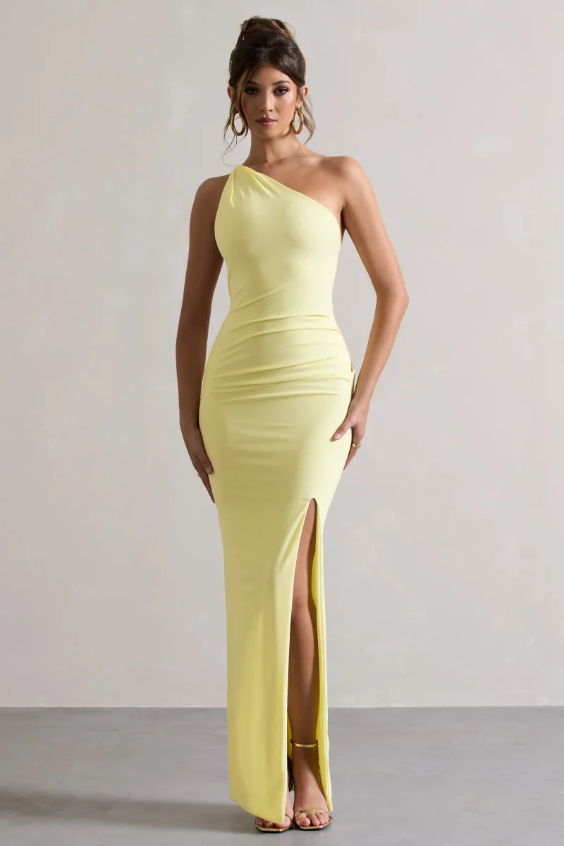 Dressing Up | Vestido Largo asimétrico en Color Limón con espalda descubierta - Imagen 4