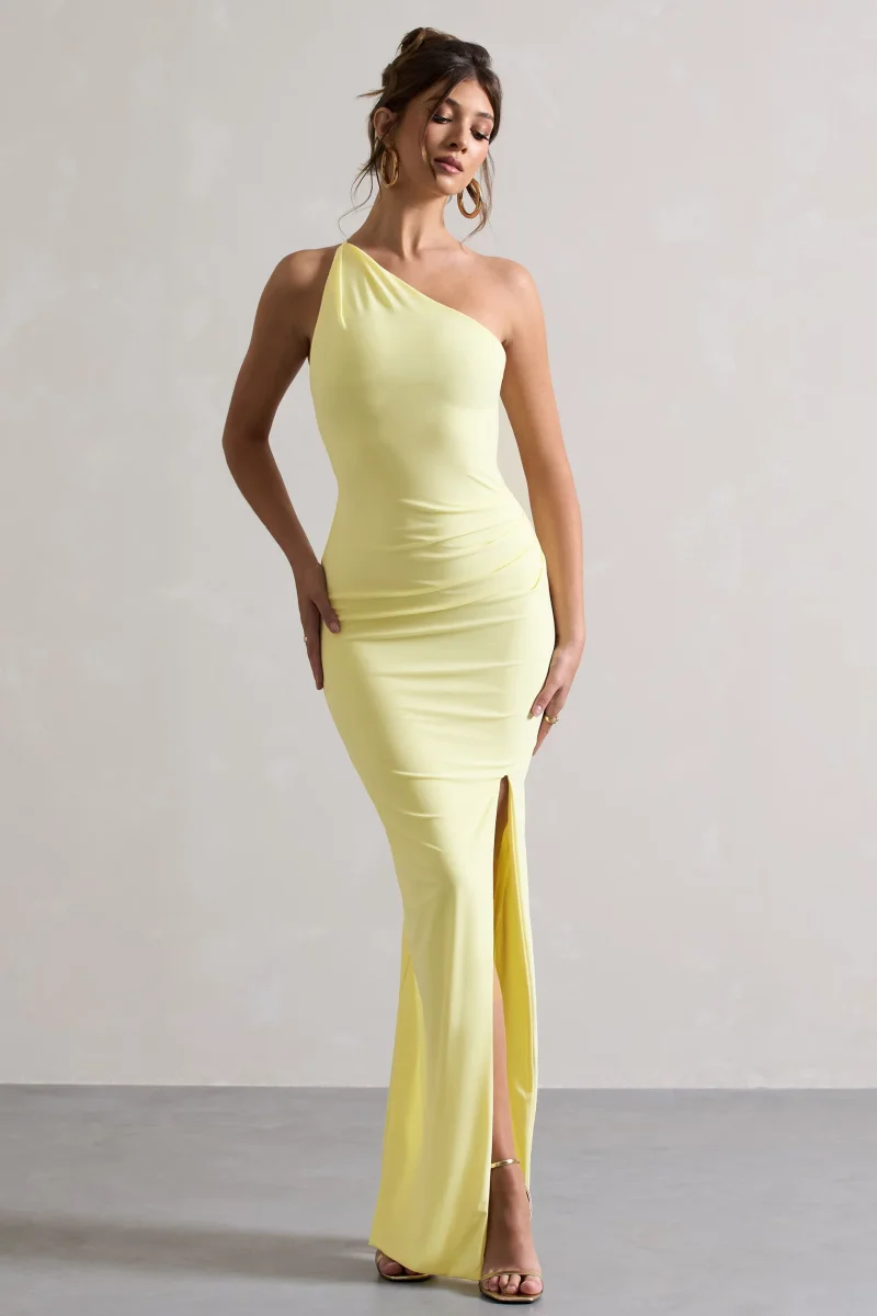 Dressing Up | Vestido Largo asimétrico en Color Limón con espalda descubierta - Imagen 6