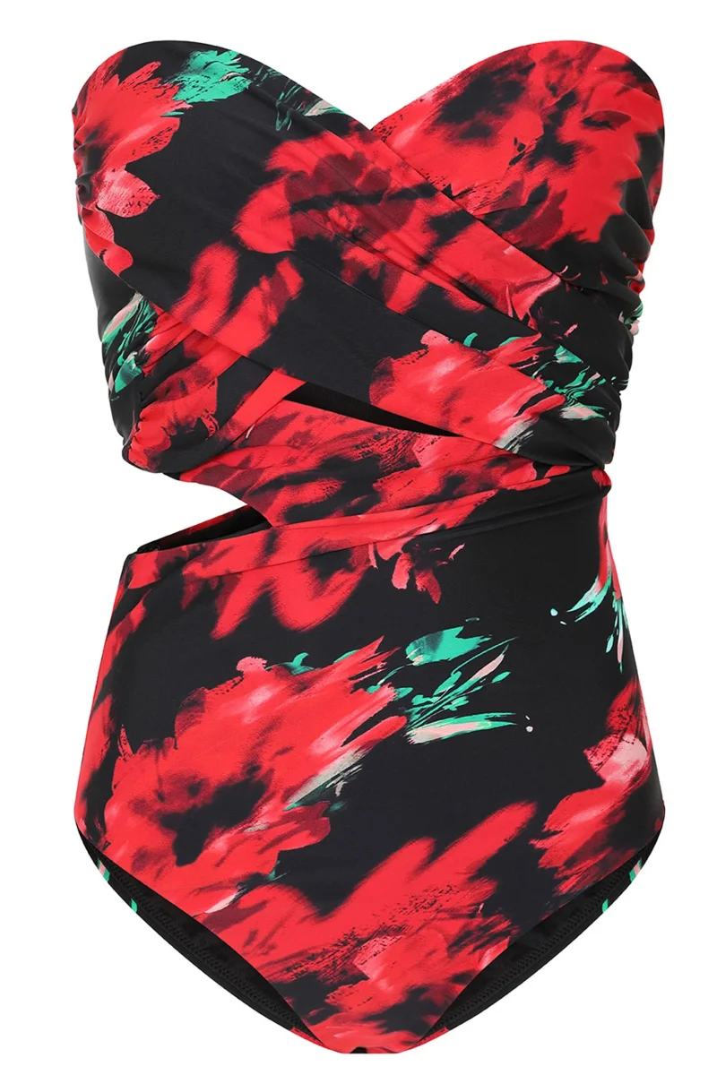 Oyster | Bañador Bardot con estampado múltiple - Imagen 6