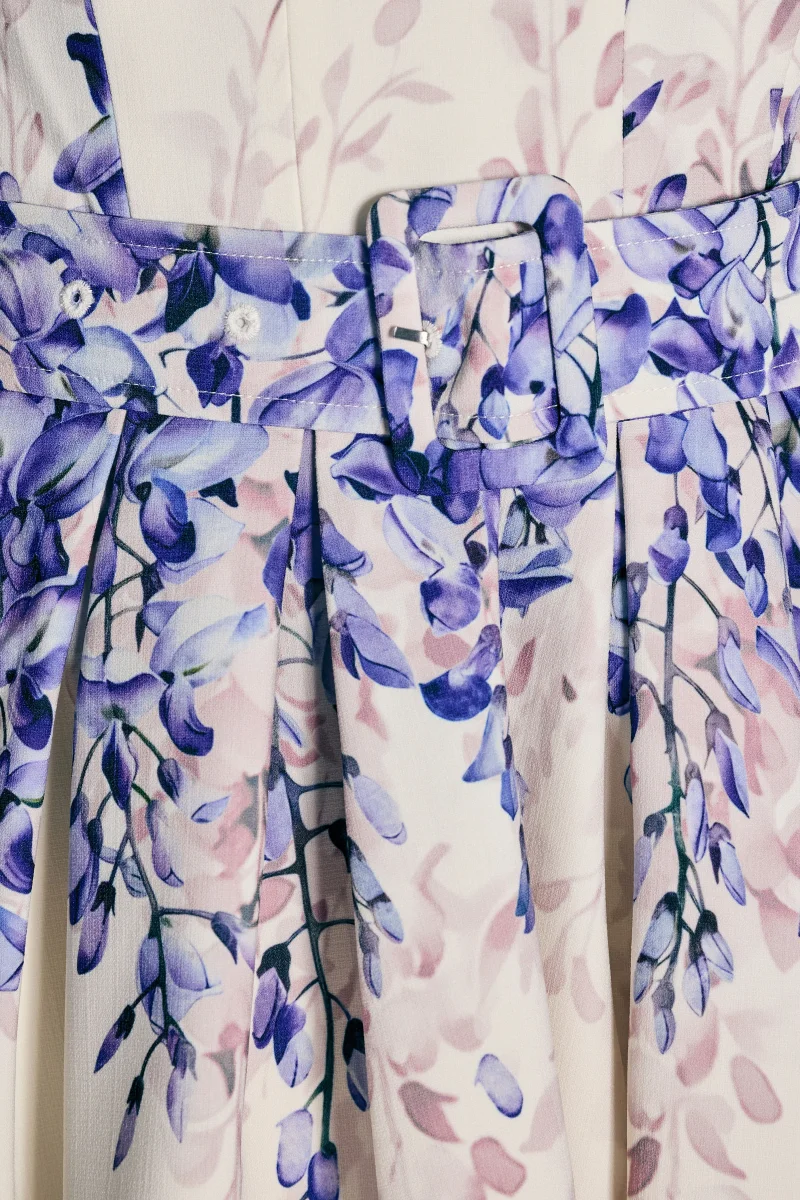 Tapia | Vestido corto con Cinturón y Estampado Floral - Imagen 8