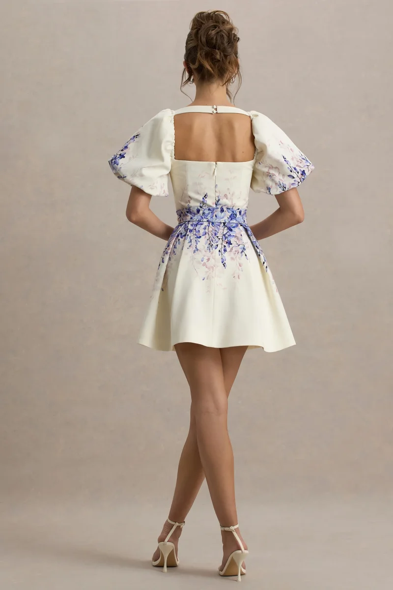 Tapia | Vestido corto con Cinturón y Estampado Floral - Imagen 3
