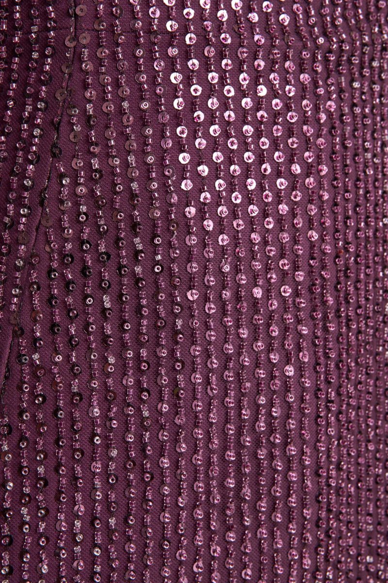 Luciana | Vestid Largo Bandeau Burdeos con Lentejuelas adornadas - Imagen 7