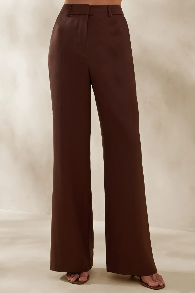 Seloria | Marrón Pierna Ancha Pantalón - Imagen 4