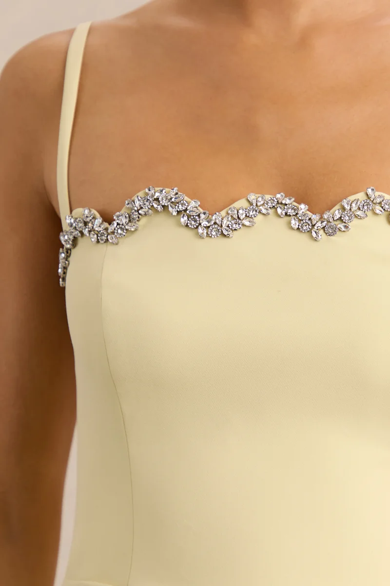 Evoria | Vestido Midi Limón de Escote Cuadrado Festoneado - Imagen 7