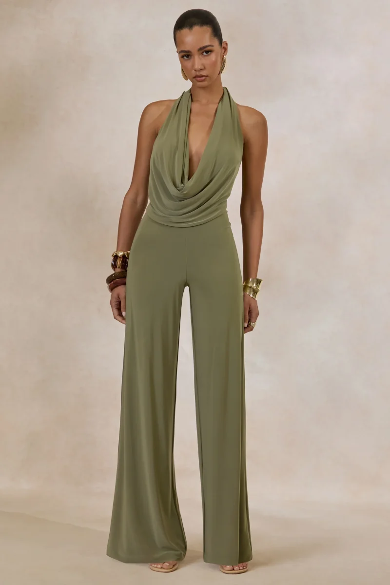 Clemence | Mono verde con escote pronunciado - Imagen 2