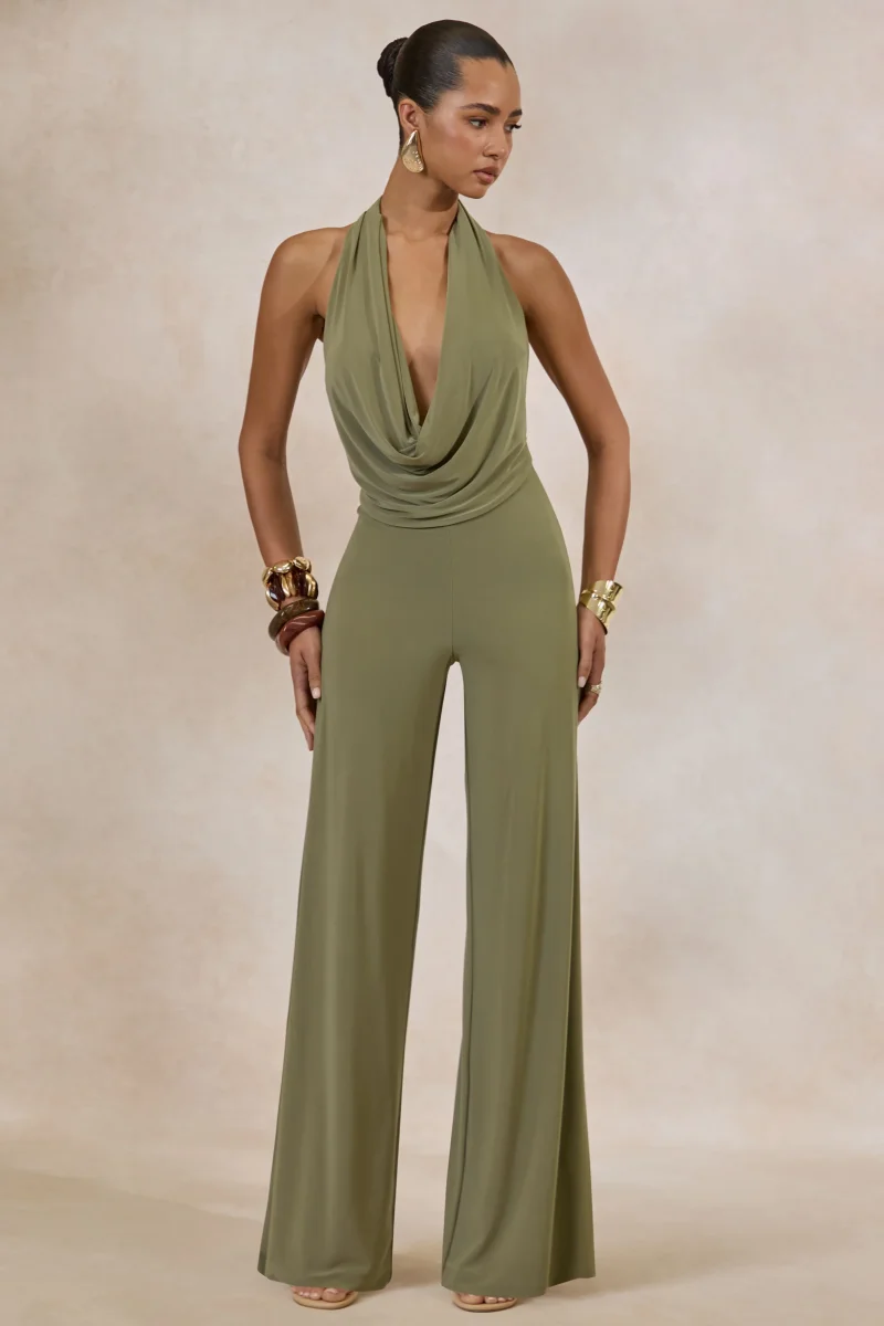 Clemence | Mono verde con escote pronunciado - Imagen 6